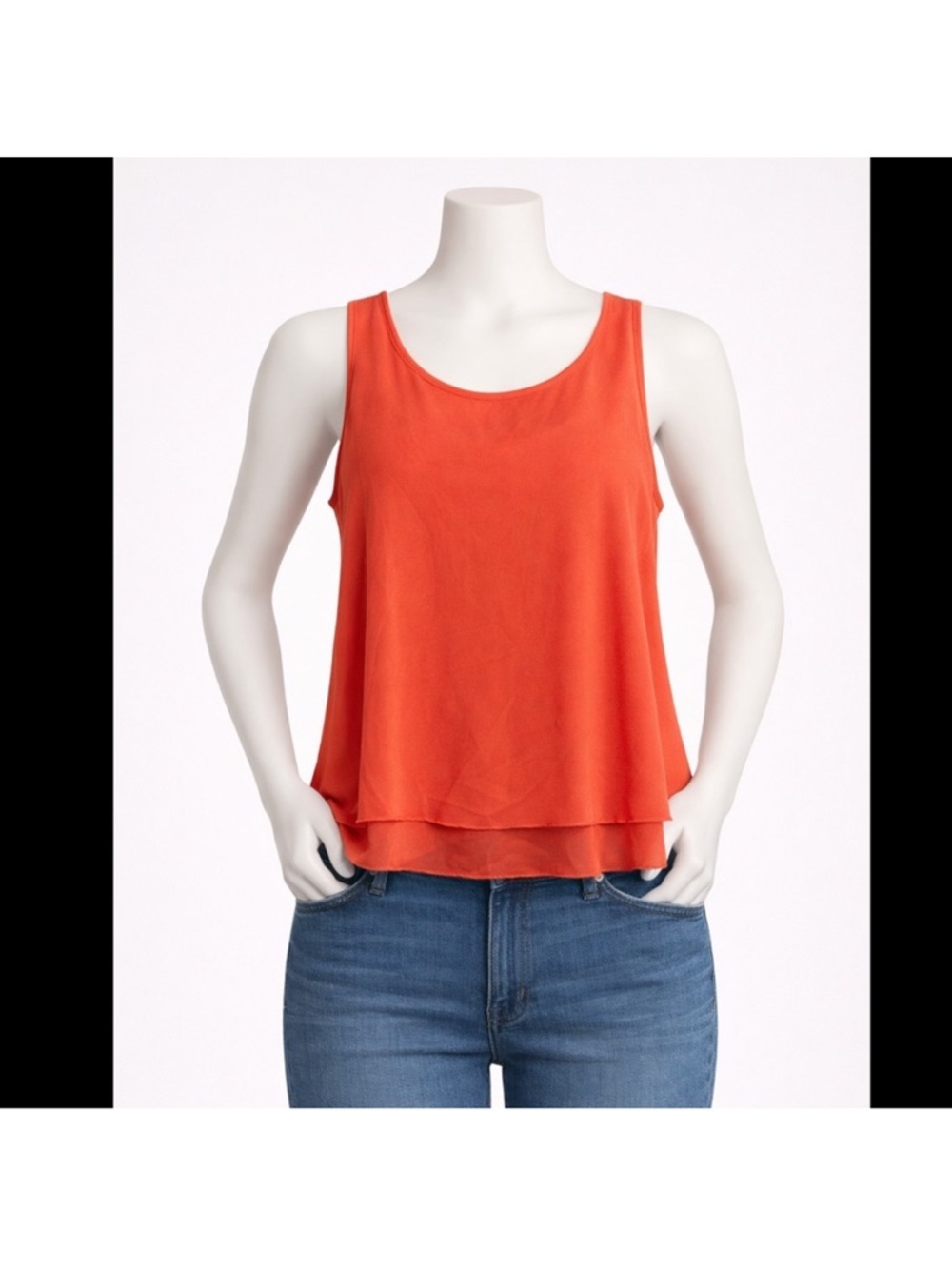 Forever 21 Bright Orange Layered Tank